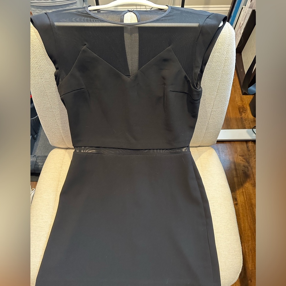 NWT - Express Black Mesh Mini Dress